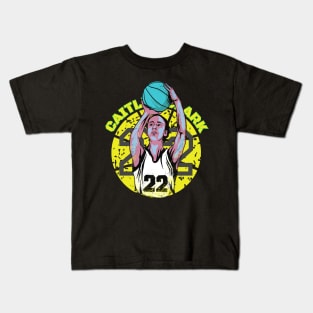 Caitlin Clark vector art Kids T-Shirt